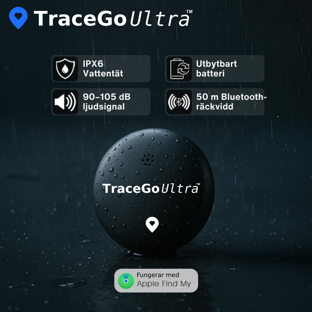 TraceGo Ultra™ – Spåra dina värdesaker utan månadsavgifter